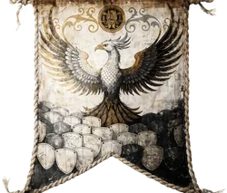 The banner of The Deathless Legion
