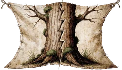 The banner of The Split Oak